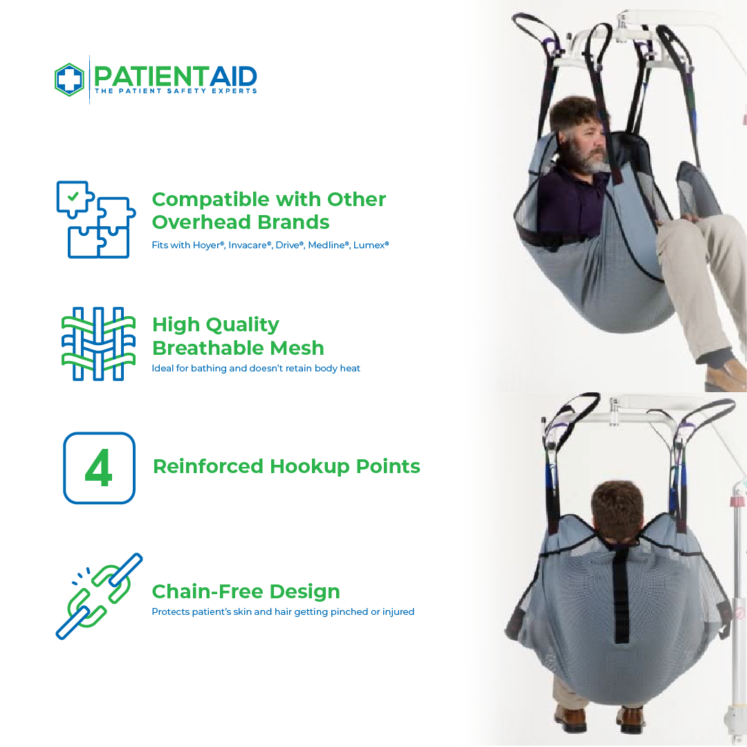 Disposable bariatric sling with full support of head and upper body, for  obese users