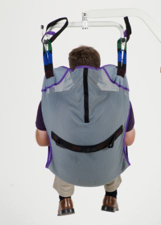 Full-body sling for leaving in place under the patient